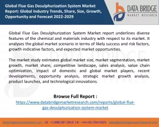 Flue Gas Desulphurization System Market Scope and Market Size