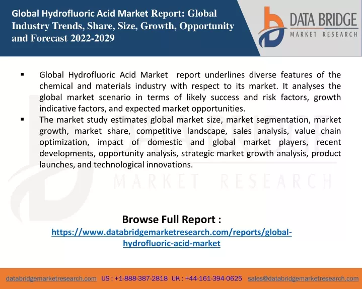 global hydrofluoric acid market report global