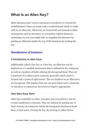 what is an allen key
