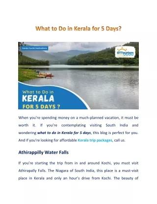 5 Places You Mustn't Miss in Kerala