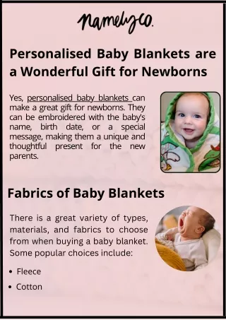 Personalized Baby Blankets are a Wonderful Gift for Newborns