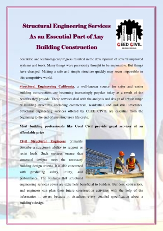 structural engineering services structural