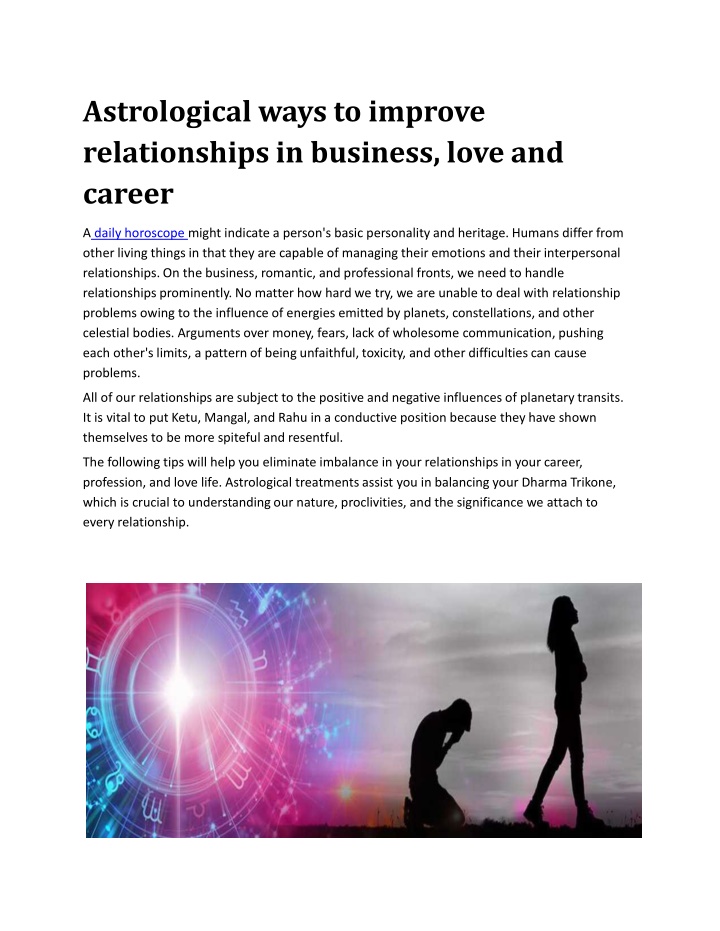 astrological ways to improve relationships
