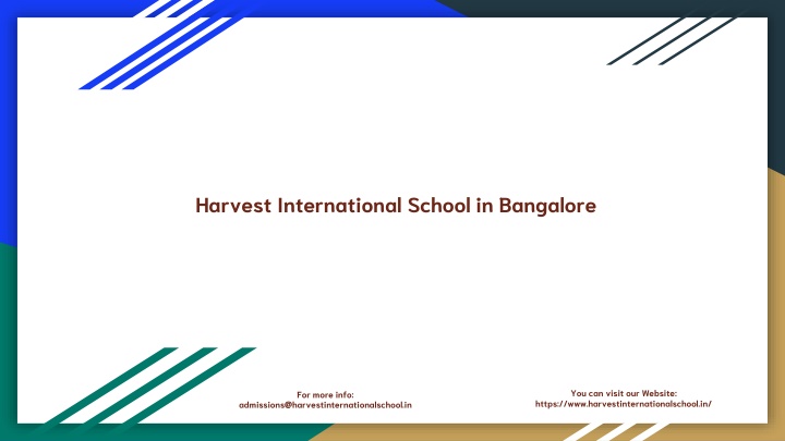 harvest international school in bangalore