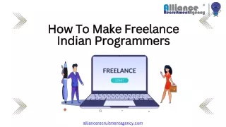 How To Make Freelance Indian Programmers
