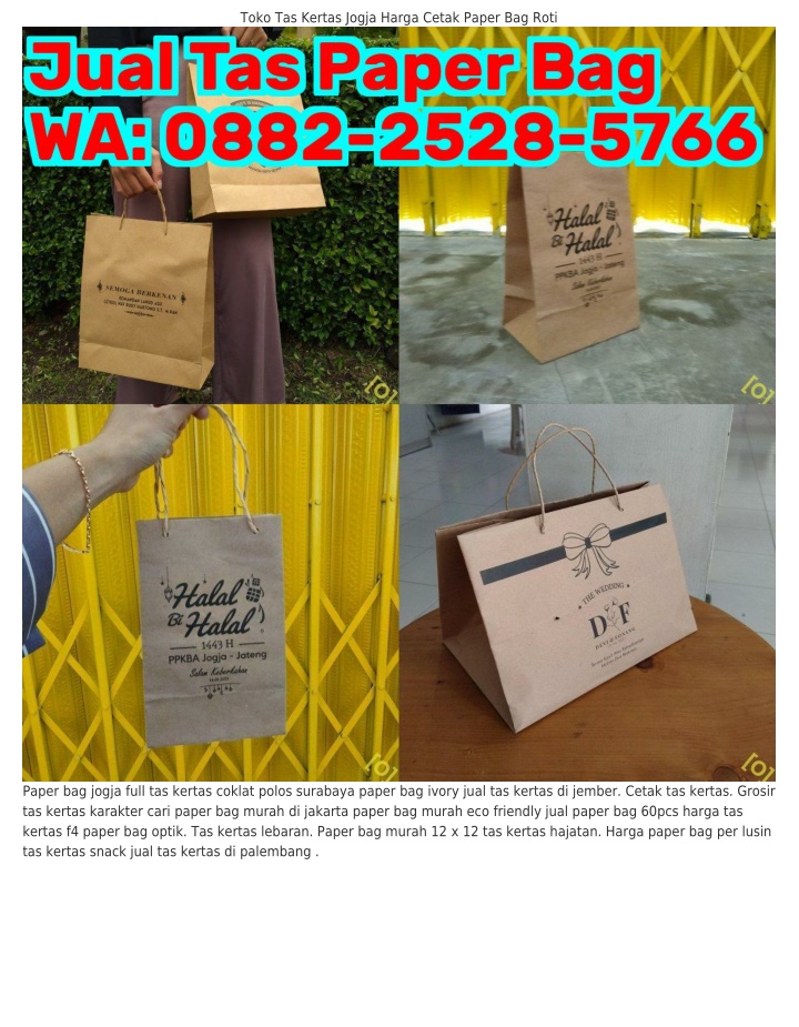 toko tas kertas jogja harga cetak paper bag roti