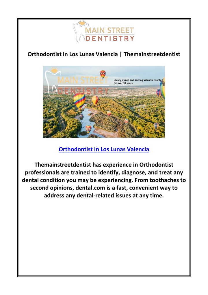 orthodontist in los lunas valencia