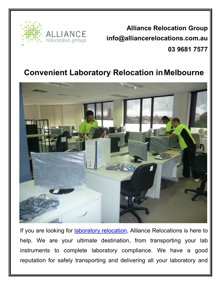 alliance relocation group