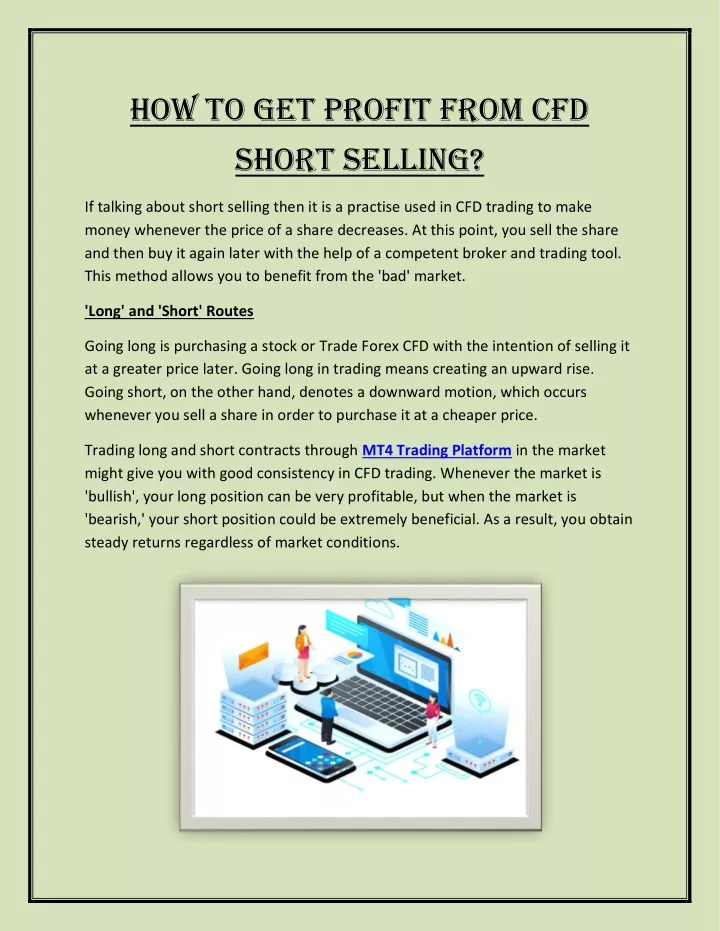 how to get profit from cfd short selling