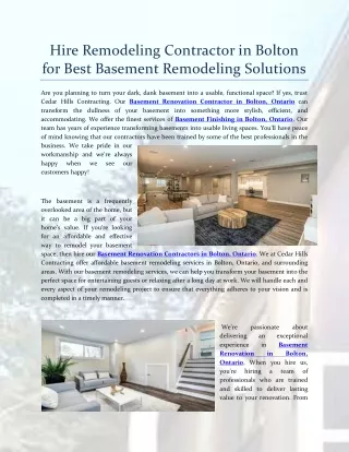 Cedar Hills Contracting