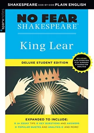 DOWNLOAD [EBOOK] King Lear: No Fear Shakespeare Deluxe Student Edition (Vol