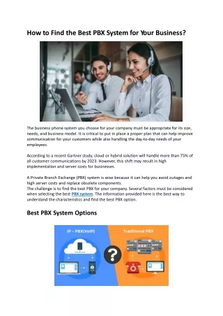 How to Find the Best PBX System for Your Business?