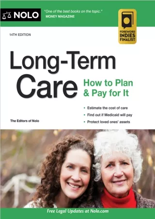 D!ownload (pdF) Long-Term Care: How to Plan & Pay for It