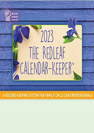 (pdF) Epub ;Read; The Redleaf Calendar-Keeper 2023: A Record-Keeping System