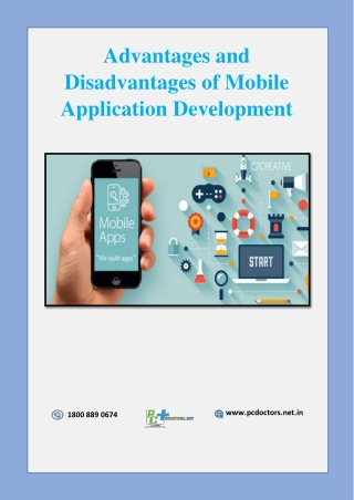 Advantages and Disadvantages of Mobile Application Development