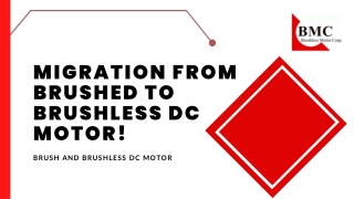 Brushless DC Motors | BMC Motor