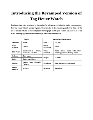 introducing the revamped version of tag heuer