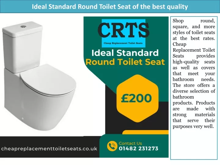 ideal standard round toilet seat of the best quality
