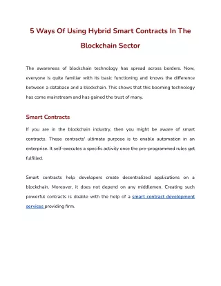 5 ways of using hybrid smart contracts in the