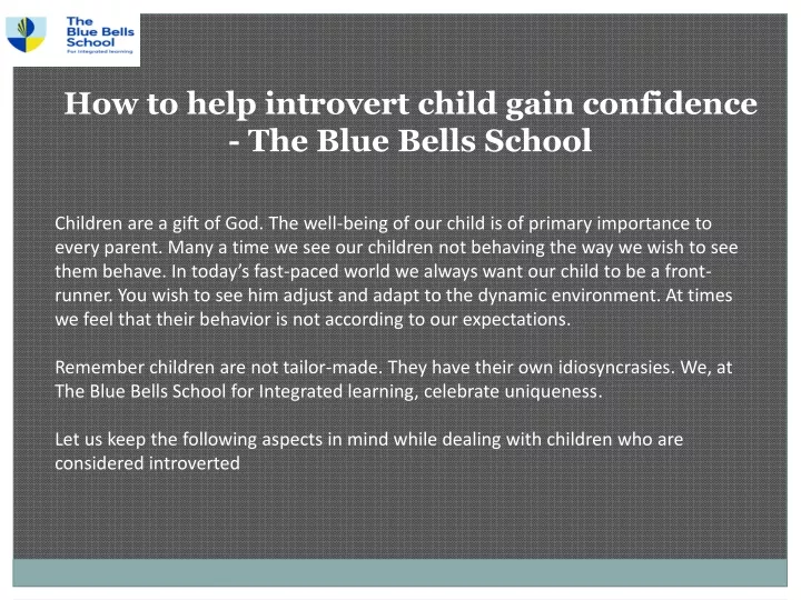 how to help introvert child gain confidence