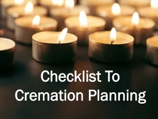 checklist to cremation planning