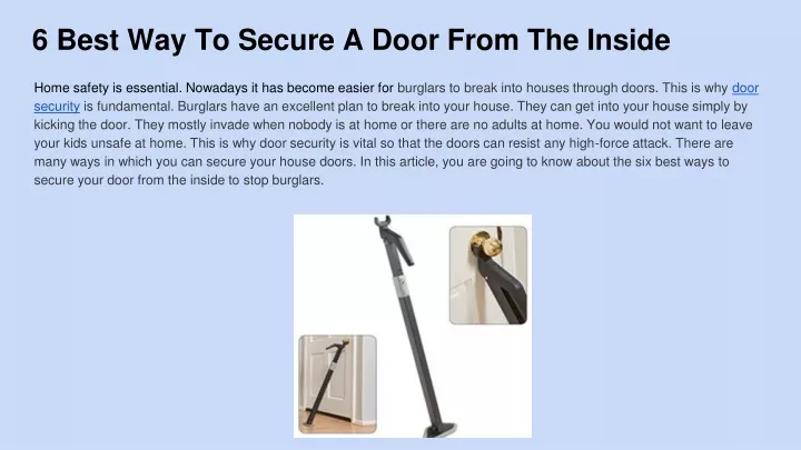 6 best way to secure a door from the inside