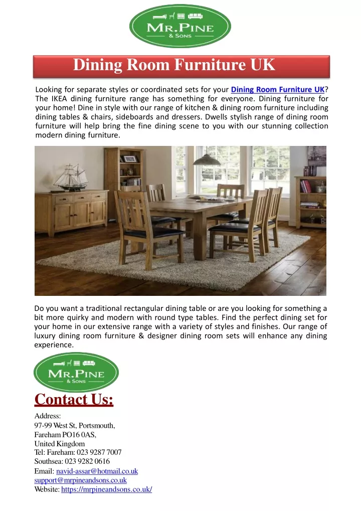 dining room furniture uk