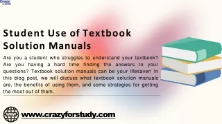 student use of textbook solution manuals
