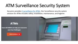 ATM Surveillance & Monitoring System
