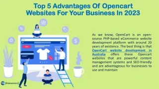 Opencart Website Development In Australia