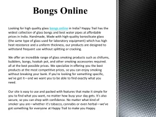 Bongs Online
