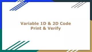 Variable 1D & 2D Code Print & Verify