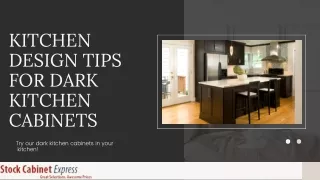 Kitchen Design Tips For Dark Kitchen Cabinets