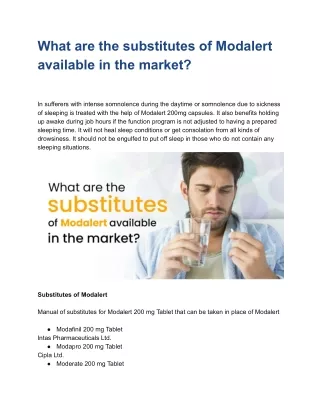 What are the substitutes of Modalert available in the market_ .docx (1)