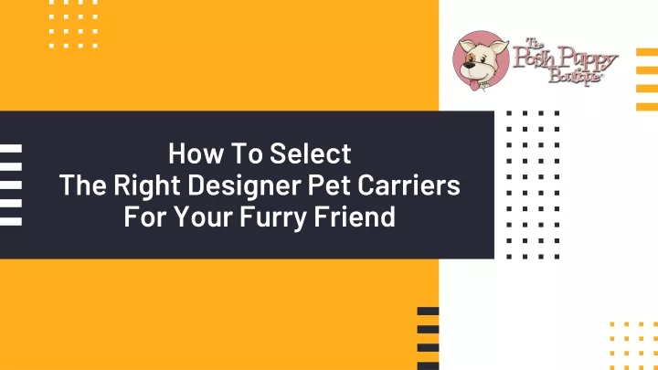 how to select the right designer pet carriers for your furry friend