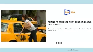 Things to Consider When Choosing Local Taxi Services 2
