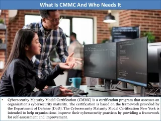 What Is CMMC And Who Needs It