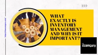 WHAT EXACTLY IS INVENTORY MANAGEMENT AND WHY IS IT IMPORTANT?