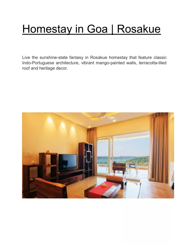 homestay in goa rosakue