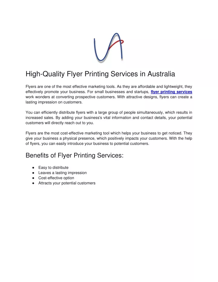 high quality flyer printing services in australia