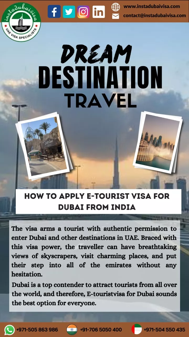 PPT How To Apply E Tourist Visa For Dubai From India Instadubaivisa PowerPoint Presentation