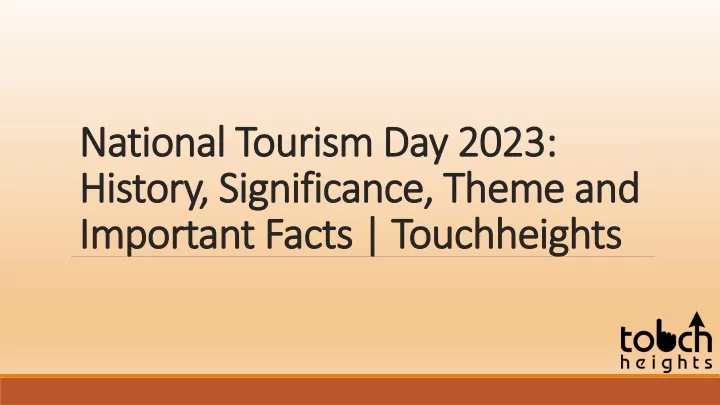 national tourism day 2023 national tourism