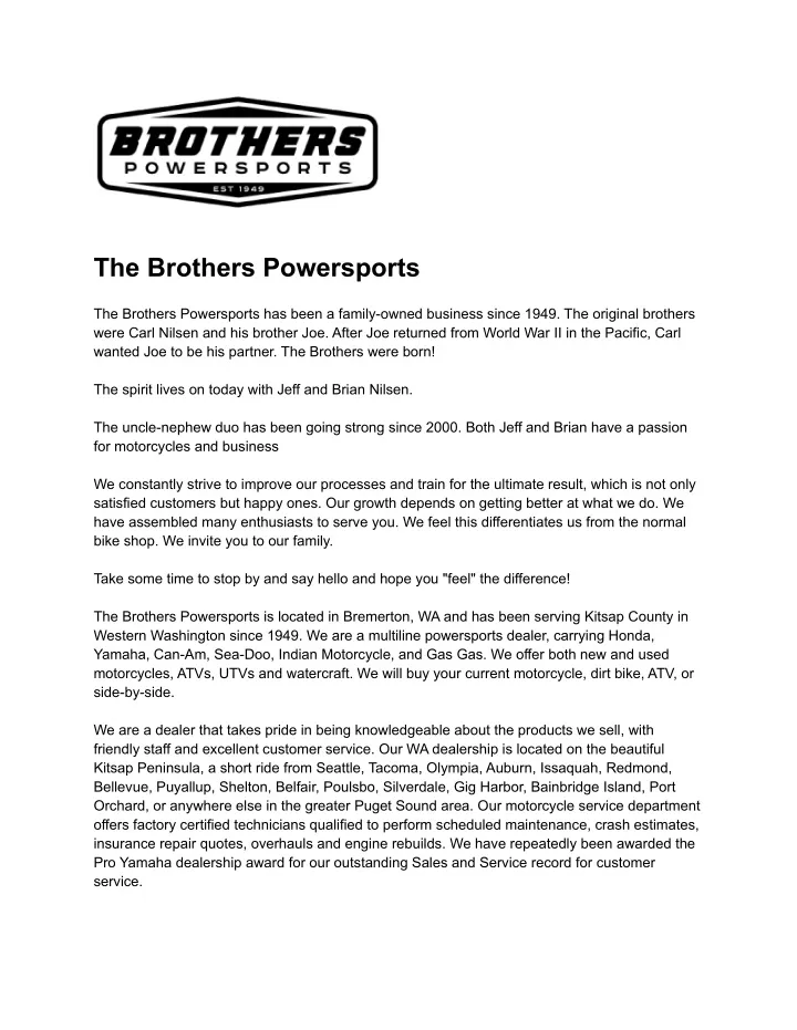 the brothers powersports