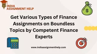 get various types of finance assignments