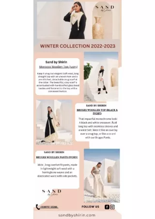 Shop  premium Winter Collection 2022-2023 at Sand by Shirin