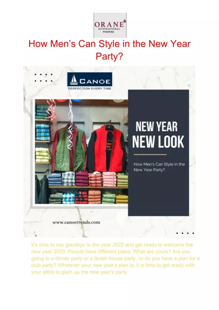 how men s can style in the new year party