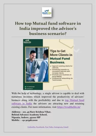 how top mutual fund software in india improved