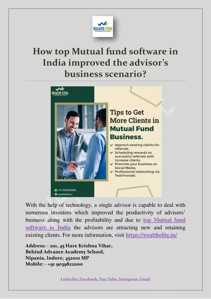 how top mutual fund software in india improved