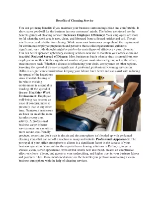 Cleaning Solutions In Dallas, Tx