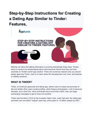 Step-by-Step Instructions for Creating a Dating App Similar to Tinder_ Features,